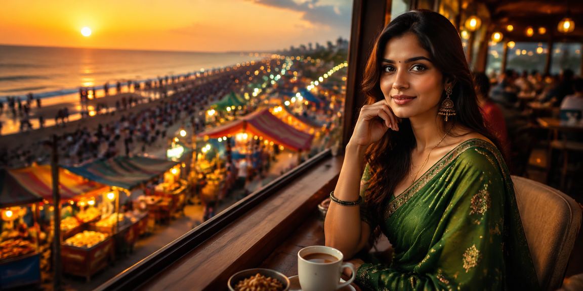 Chennai Teen Patti player in traditional saree